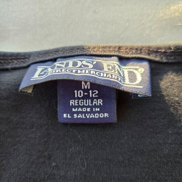 Lands End Direct Merchants Womens T-Shirt Size M 10-12 Black - Picture 7 of 8